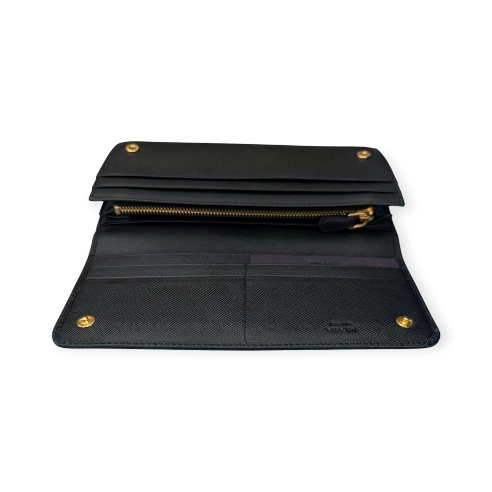Authentic Prada Large Black Saffiano Leather Wallet - Picture 4 of 11